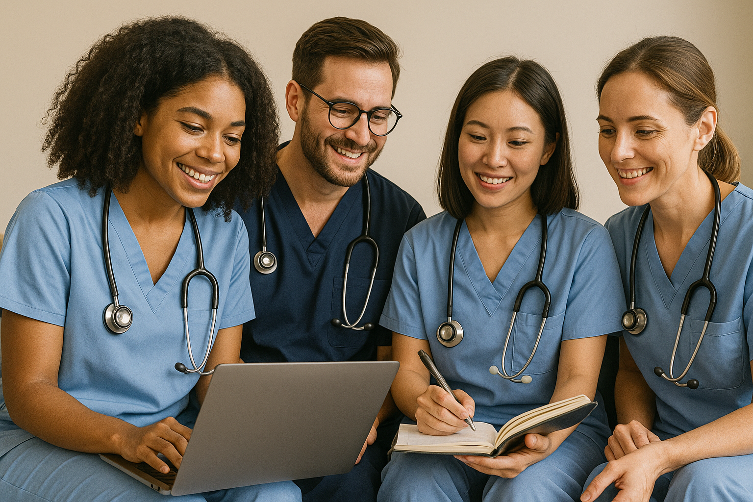 Profesionales de enfermería aprendiendo en comunidad